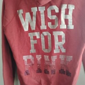Red PINK Sweatshirt with Silver and Pink Accents